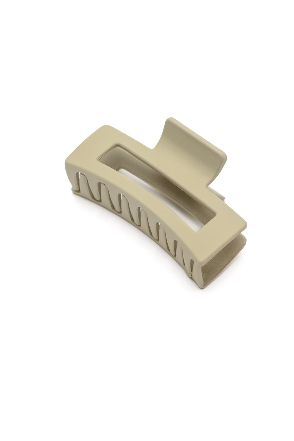 Womens - Rectangle Claw Clip In Matte Ivory