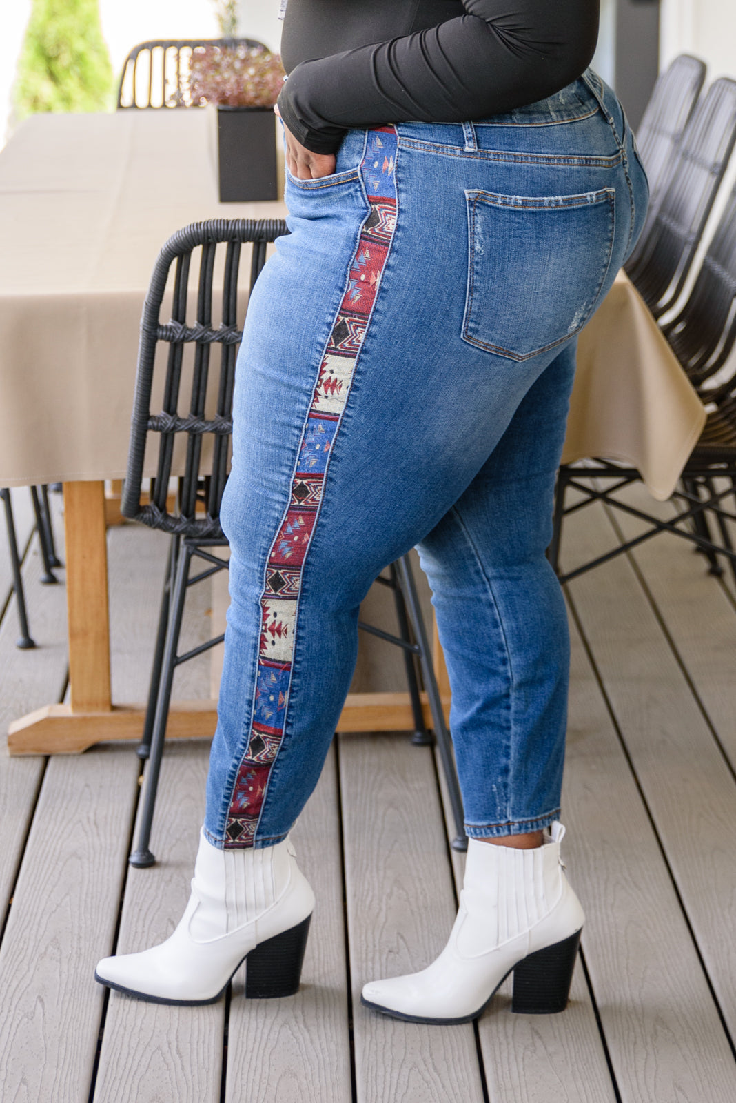 Womens - Rio Western Print Relaxed Jeans