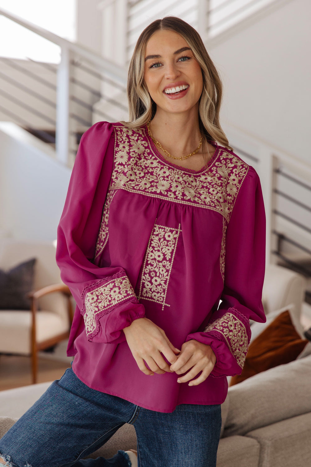 Womens - Rodeo Queen Embroidered Blouse