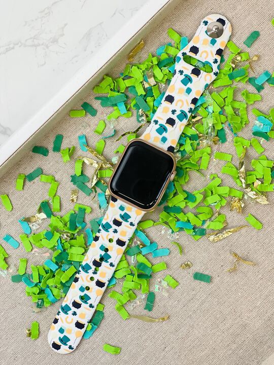 Womens - PREORDER: St. Patrick's Scene Printed Silicone Smart Watch Band