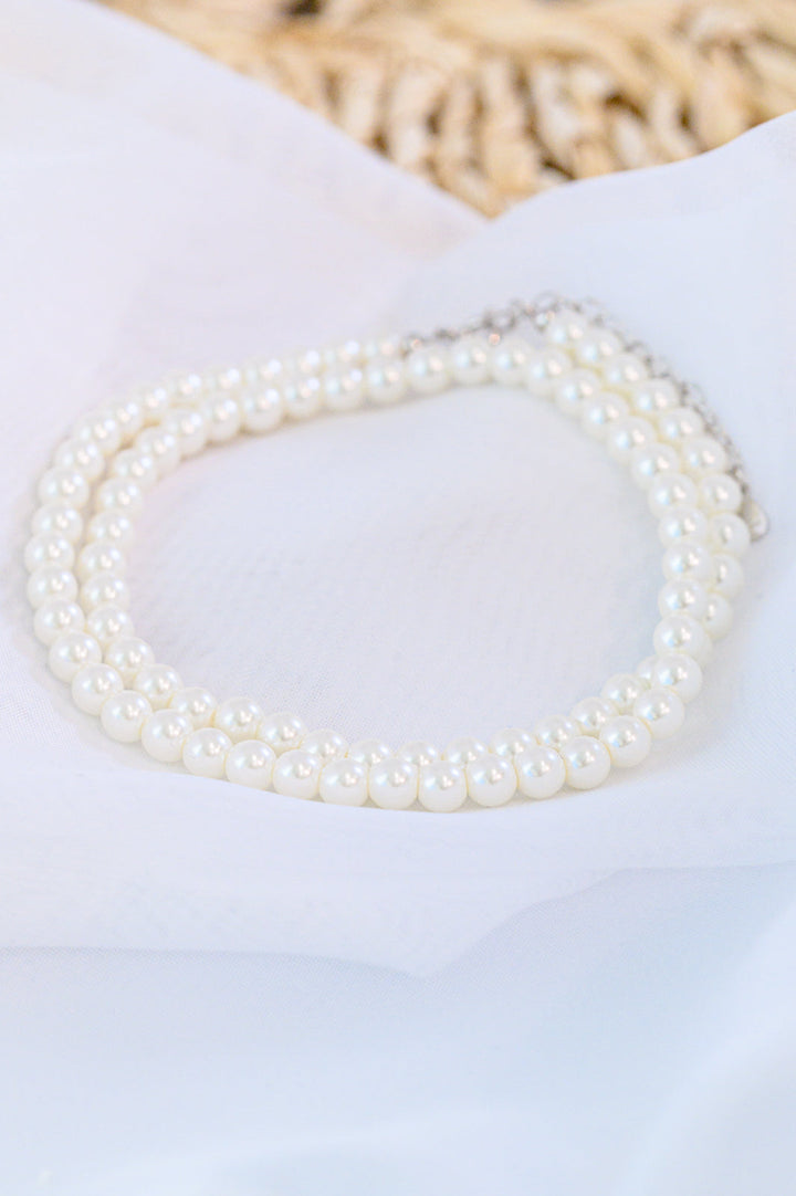 Womens - She's So Audrey Sterling Silver & Faux Pearl Necklace
