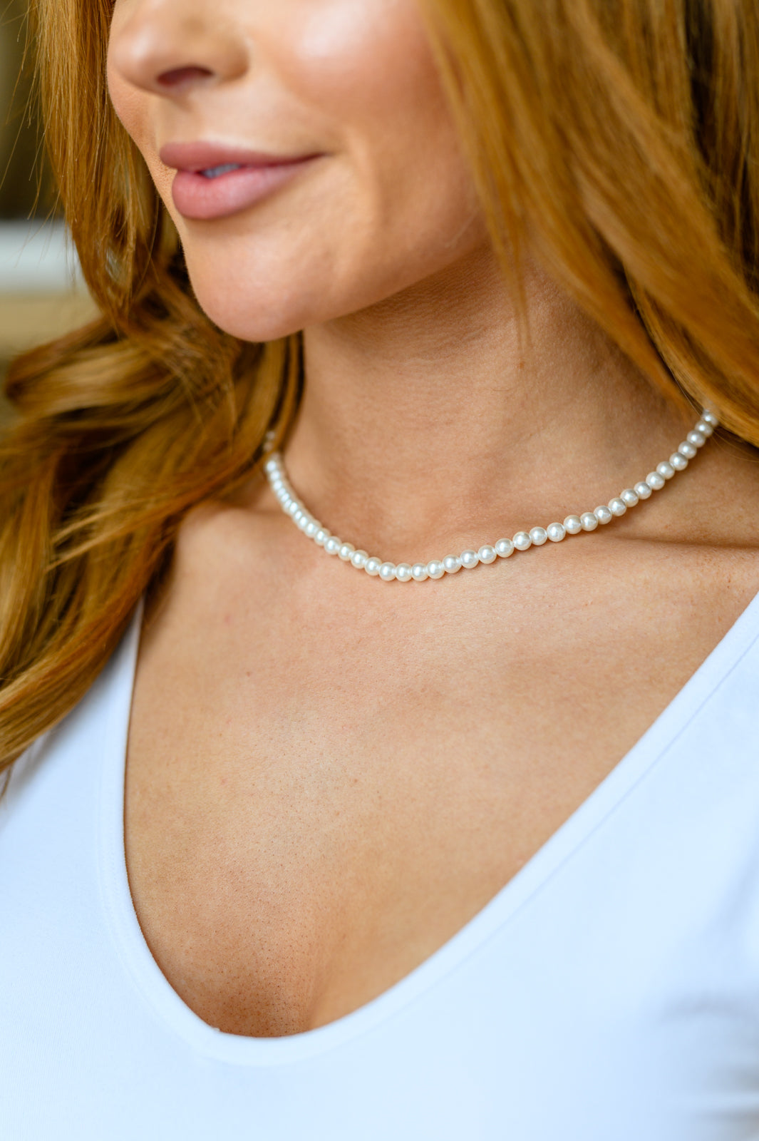 Womens - She's So Audrey Sterling Silver & Faux Pearl Necklace