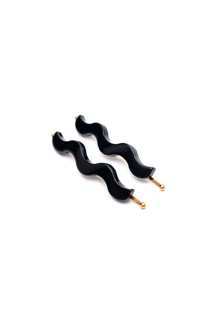 Womens - Sleek Waves Hair Clip In Black