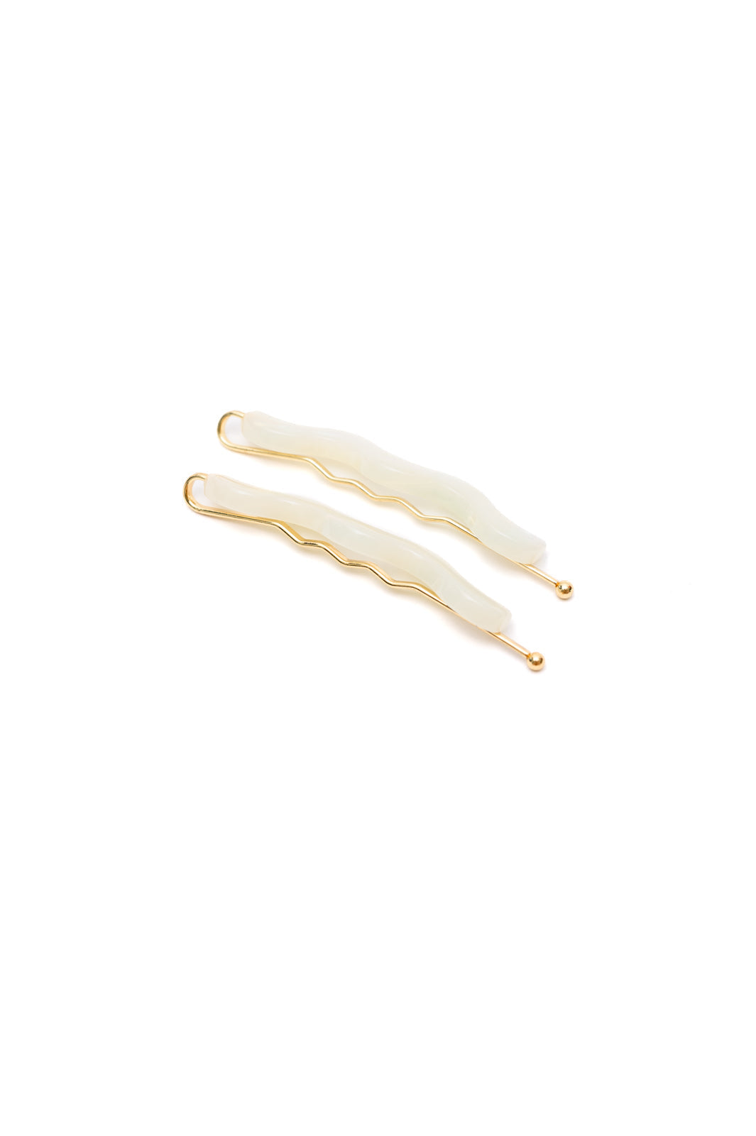 Womens - Sleek Waves Hair Clip In White Tortoise