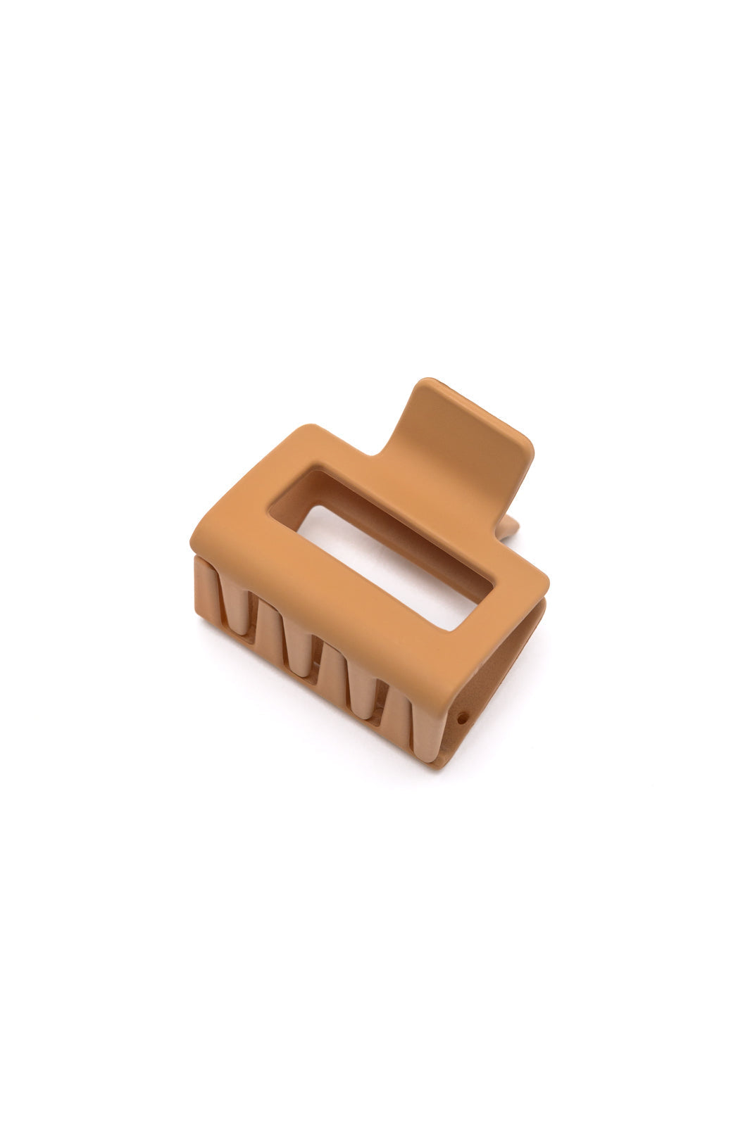 Womens - Small Square Claw Clip In Light Brown