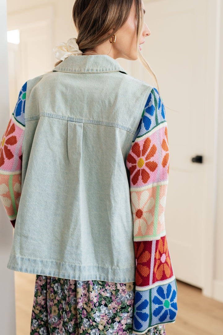 Womens - Something Better Knit And Denim Jacket