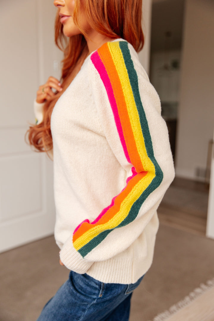 Womens - Songs About Rainbows Striped Sweater