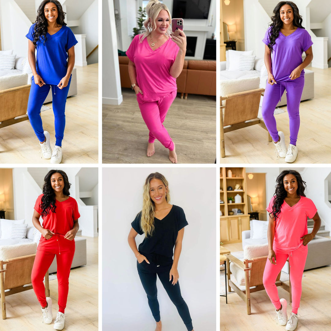 Womens - PREORDER: Krisie V-Neck Lounge Set In Six Colors