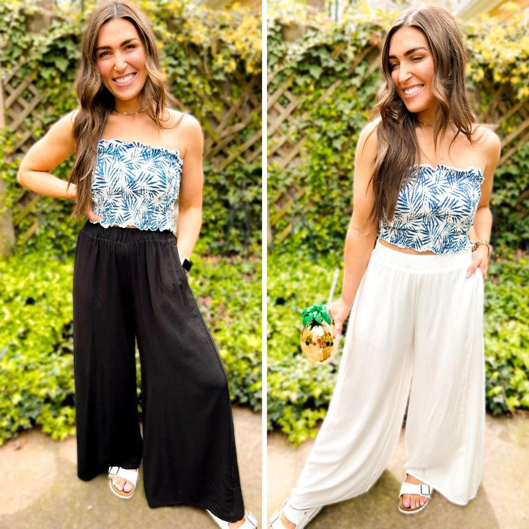 Womens - PREORDER: Zara Wide Leg Cotton Pants In Two Colors