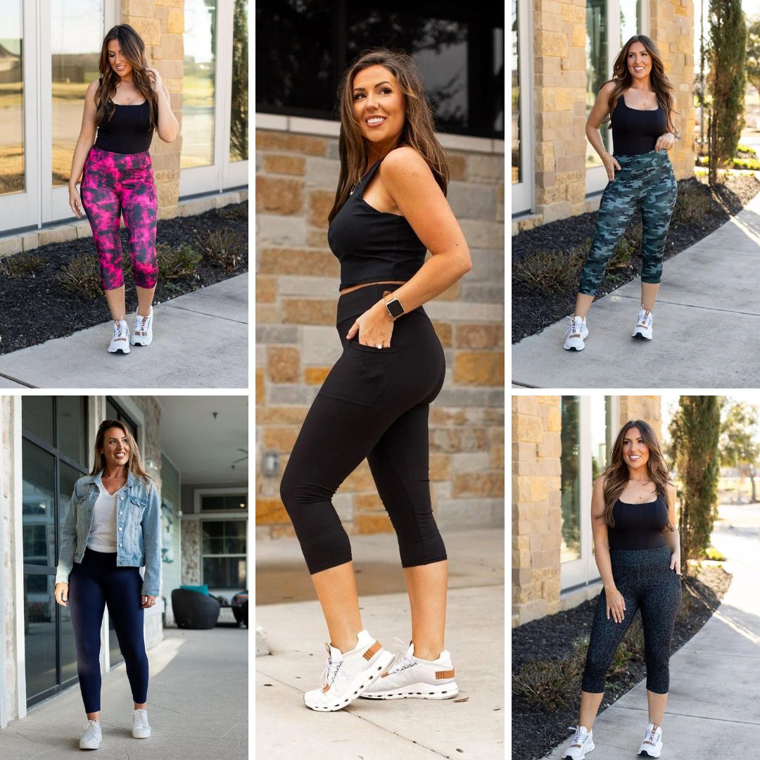Womens - PREORDER: Capri Leggings With Pockets In Nine Colors