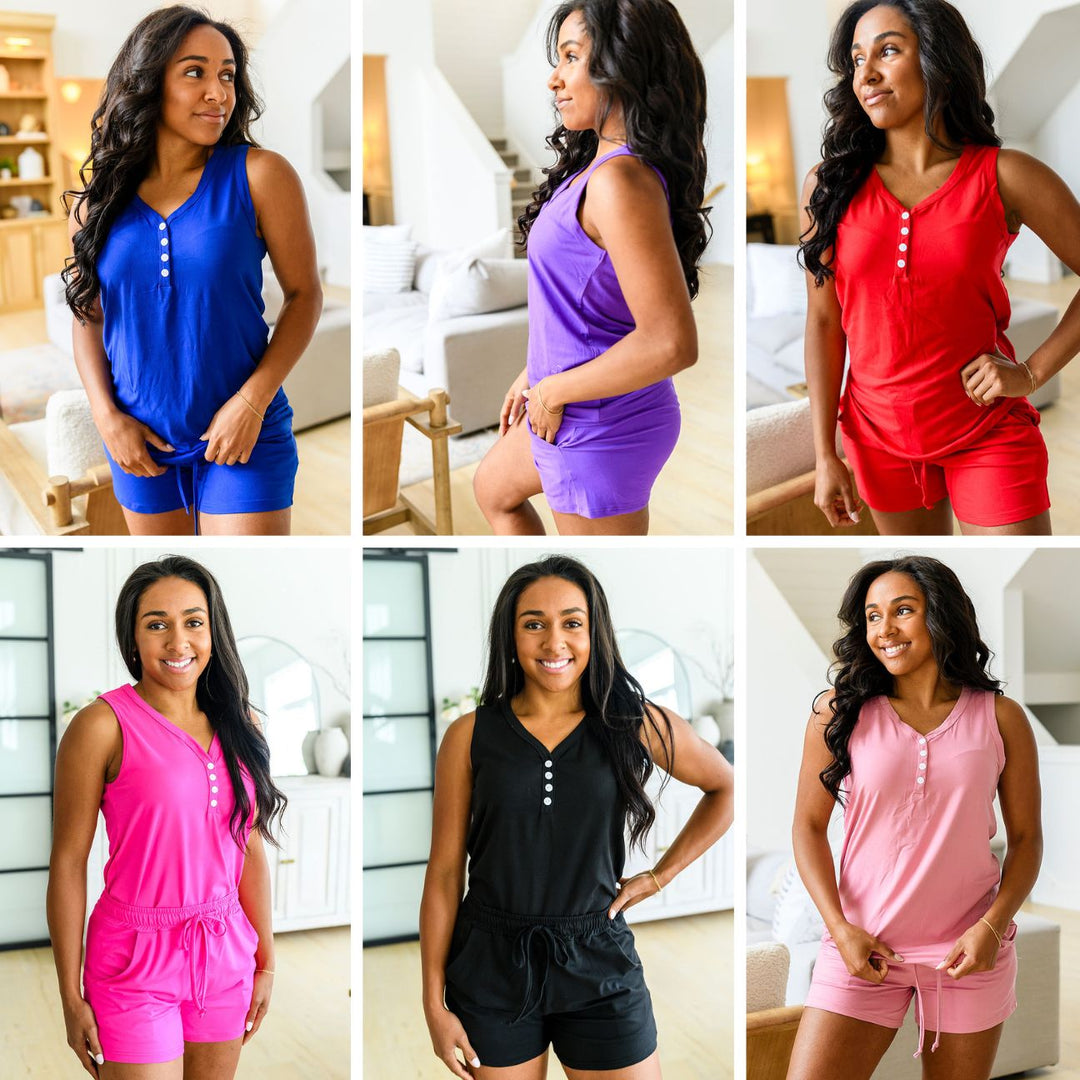 Womens - PREORDER: Solid Sleeveless Pajama Set In Six Colors