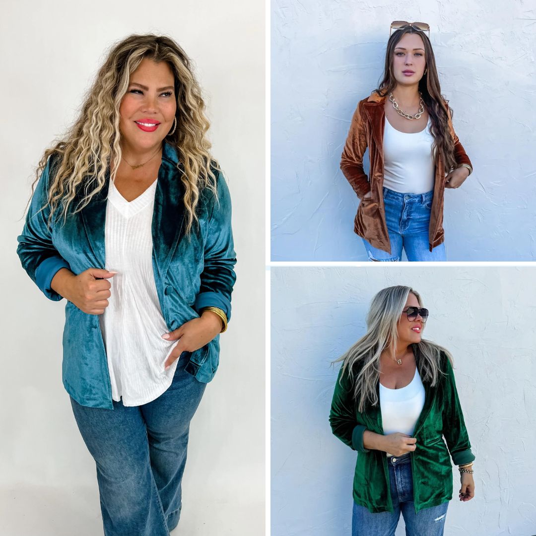 Womens - PREORDER: Velvet Blazer In Three Colors