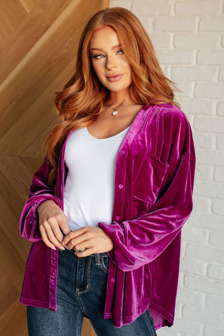 Tops - The Best Policy Velvet Balloon Sleeve Top