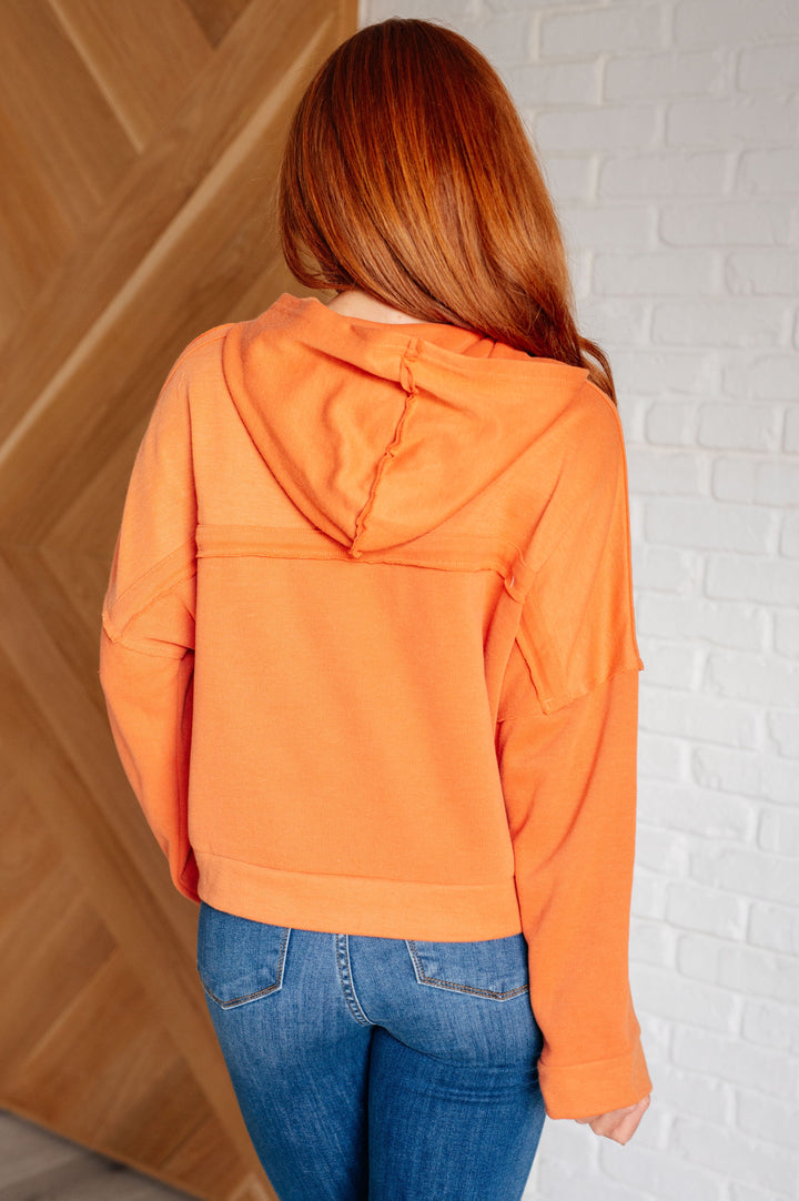 Tops - Throwback Heartthrob Hoodie In Orange