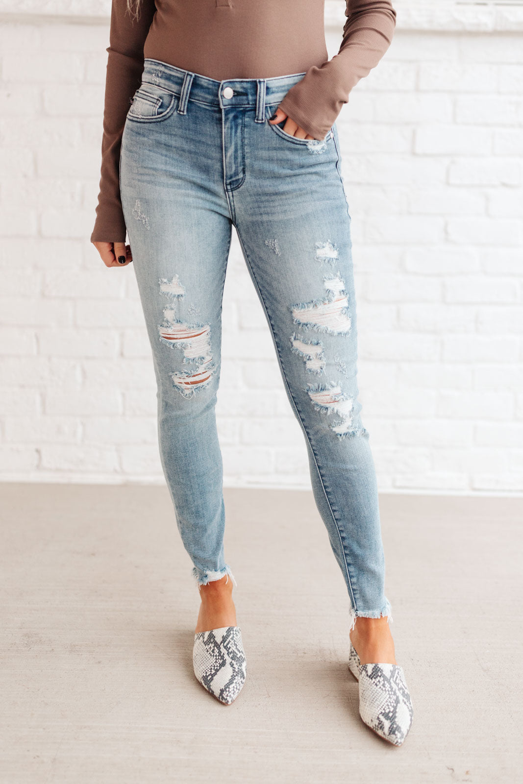 Womens - Washed Winter Skies Jeans