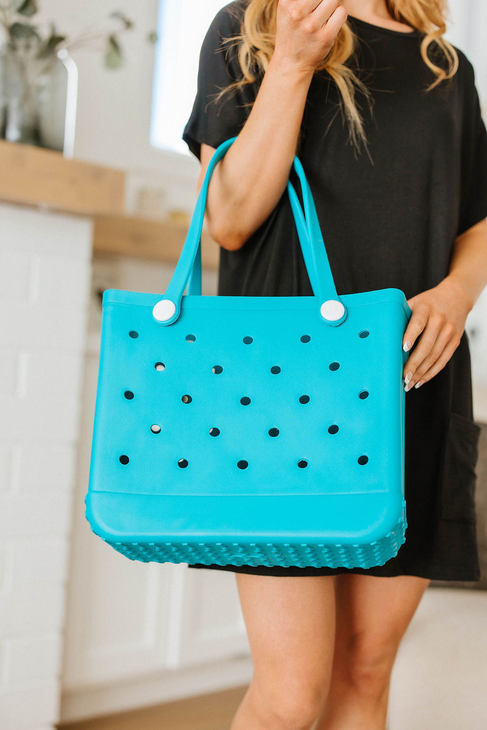 Womens - Waterproof Tote Bag In Turquoise