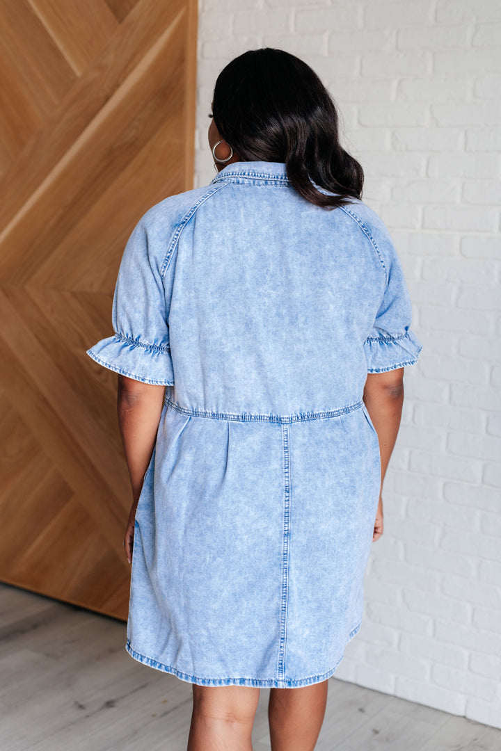 Westward Movement Denim Shirtdress