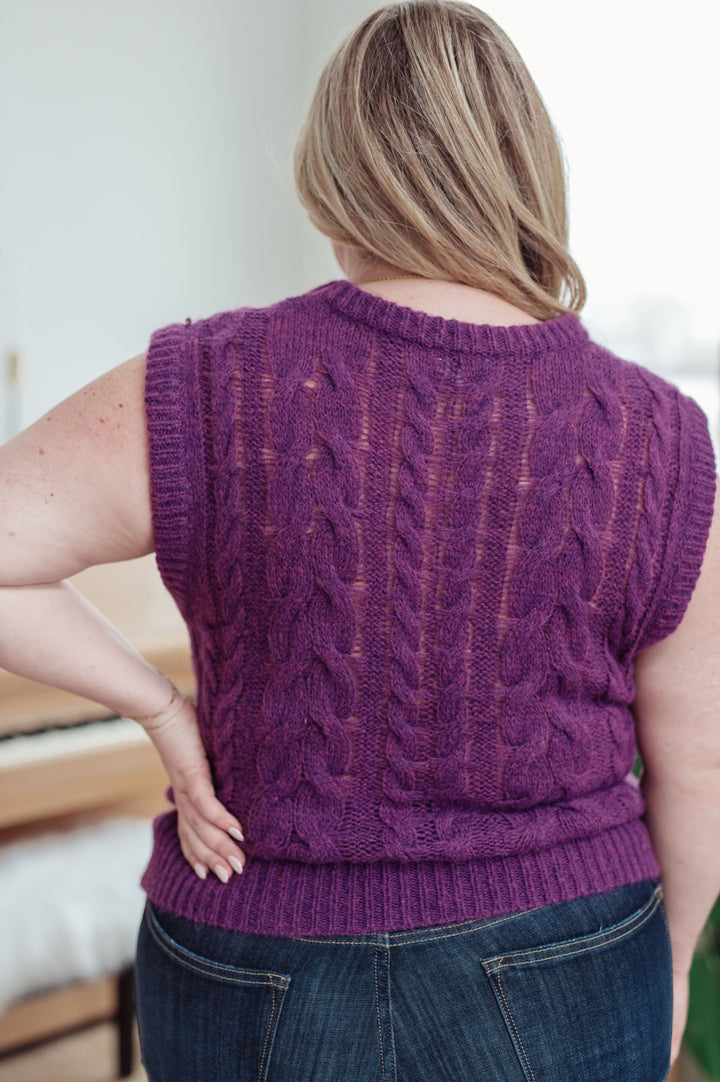 Womens - What's On Your Mind Cable Knit Vest