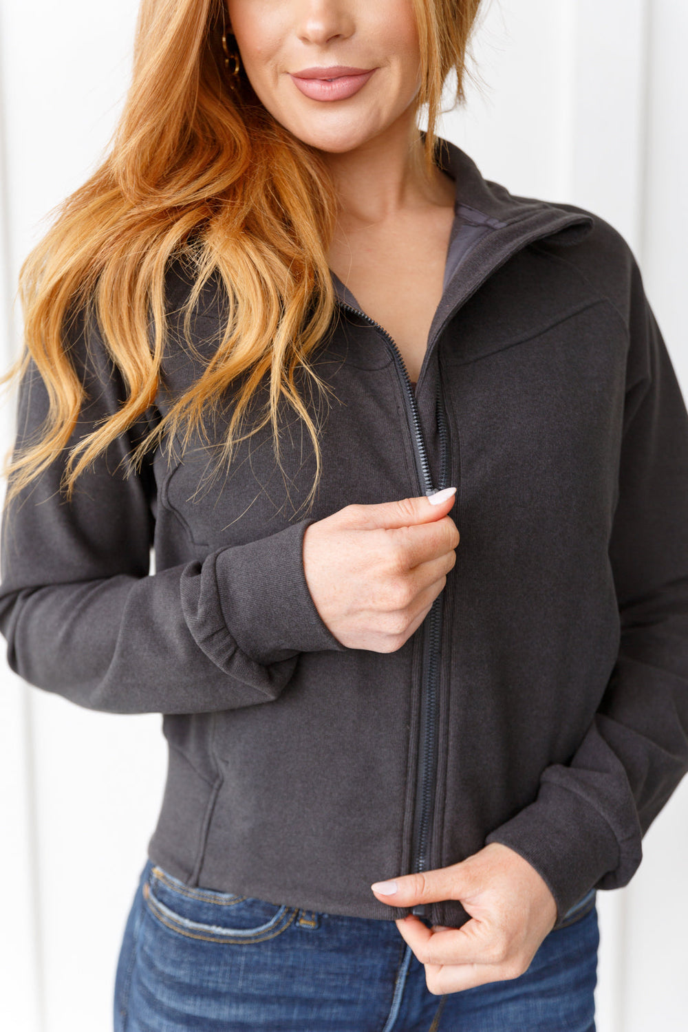 Womens - Where Are You Zip Up Jacket In Black