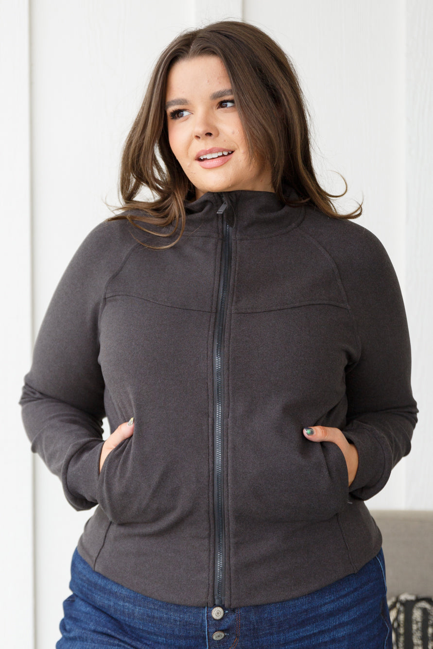 Womens - Where Are You Zip Up Jacket In Black
