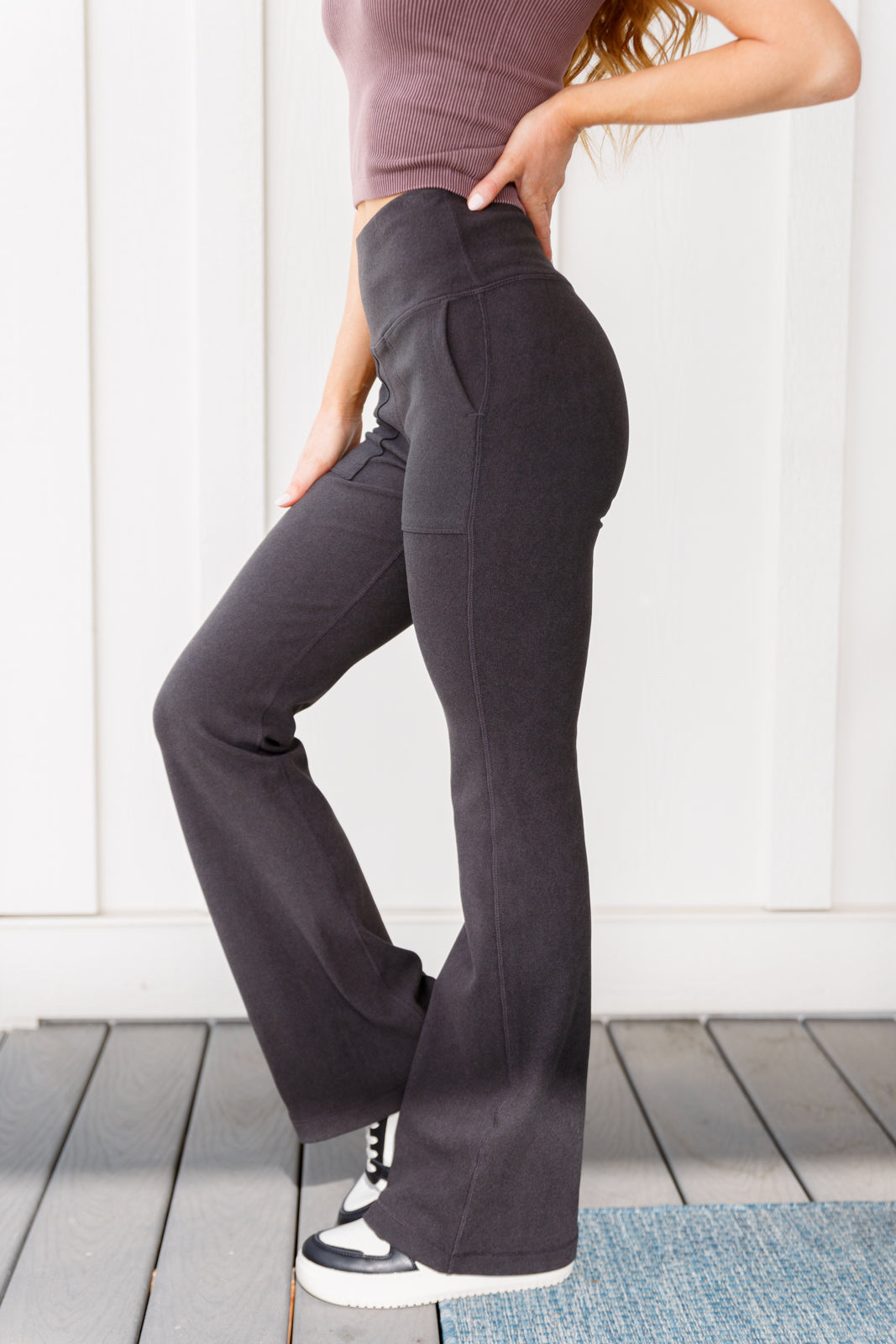 Womens - Where Are You Flared Leggings In Black