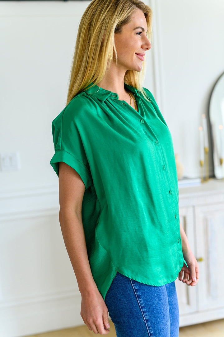 Womens - Working On Me Top In Kelly Green