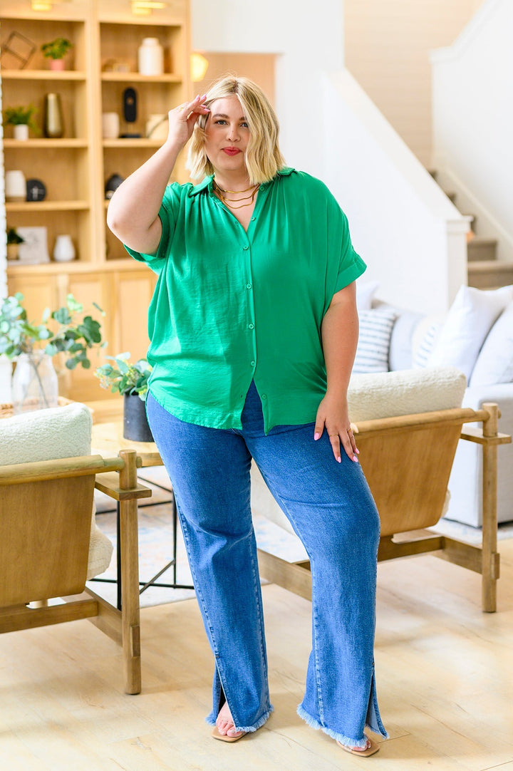 Womens - Working On Me Top In Kelly Green