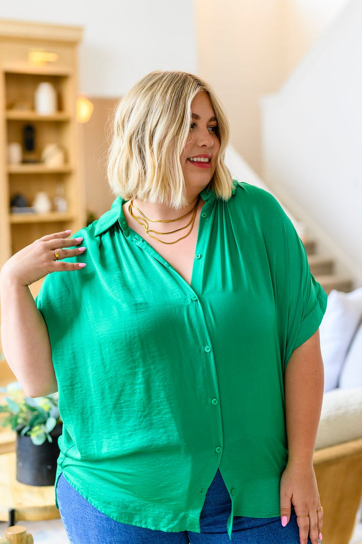 Womens - Working On Me Top In Kelly Green