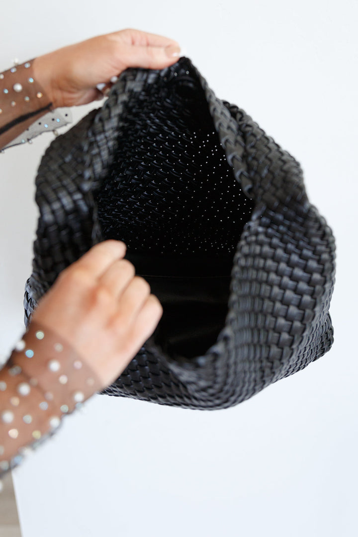 Womens - Woven And Worn Tote In Black