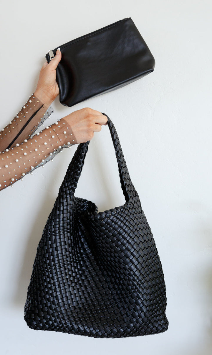 Womens - Woven And Worn Tote In Black