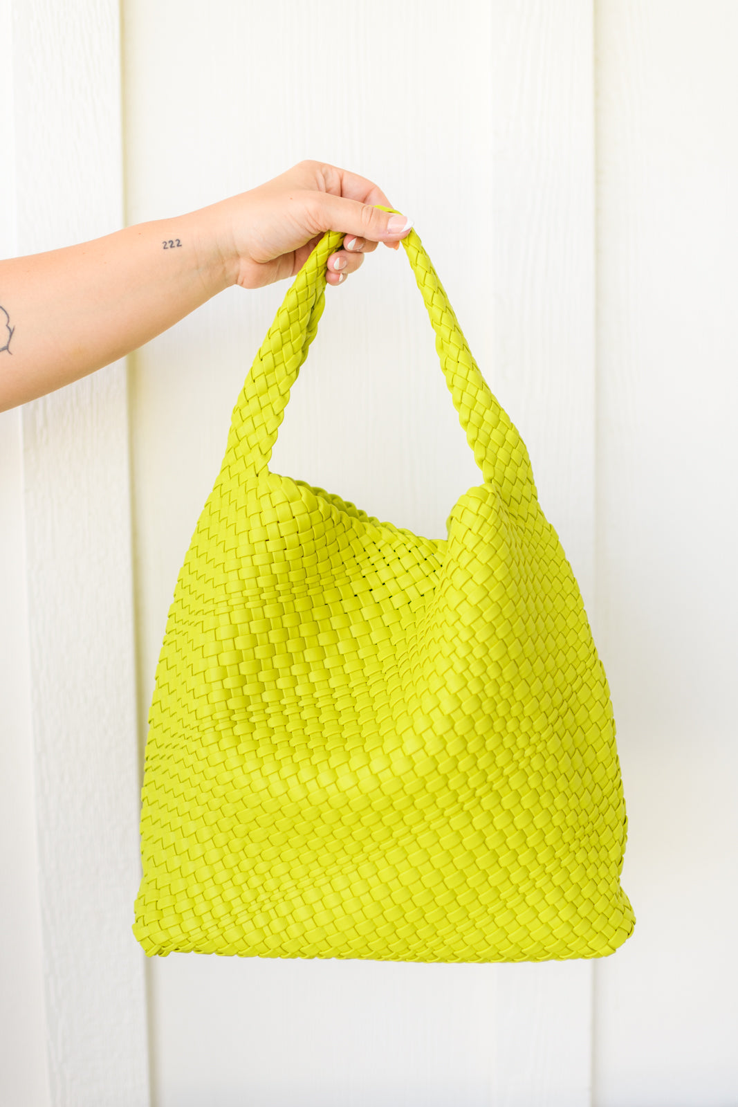 Womens - Woven And Worn Tote In Citron