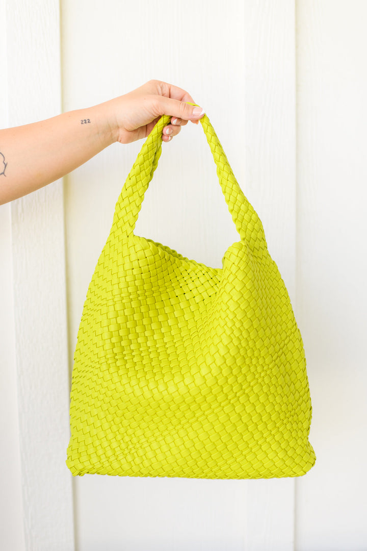 Womens - Woven And Worn Tote In Citron