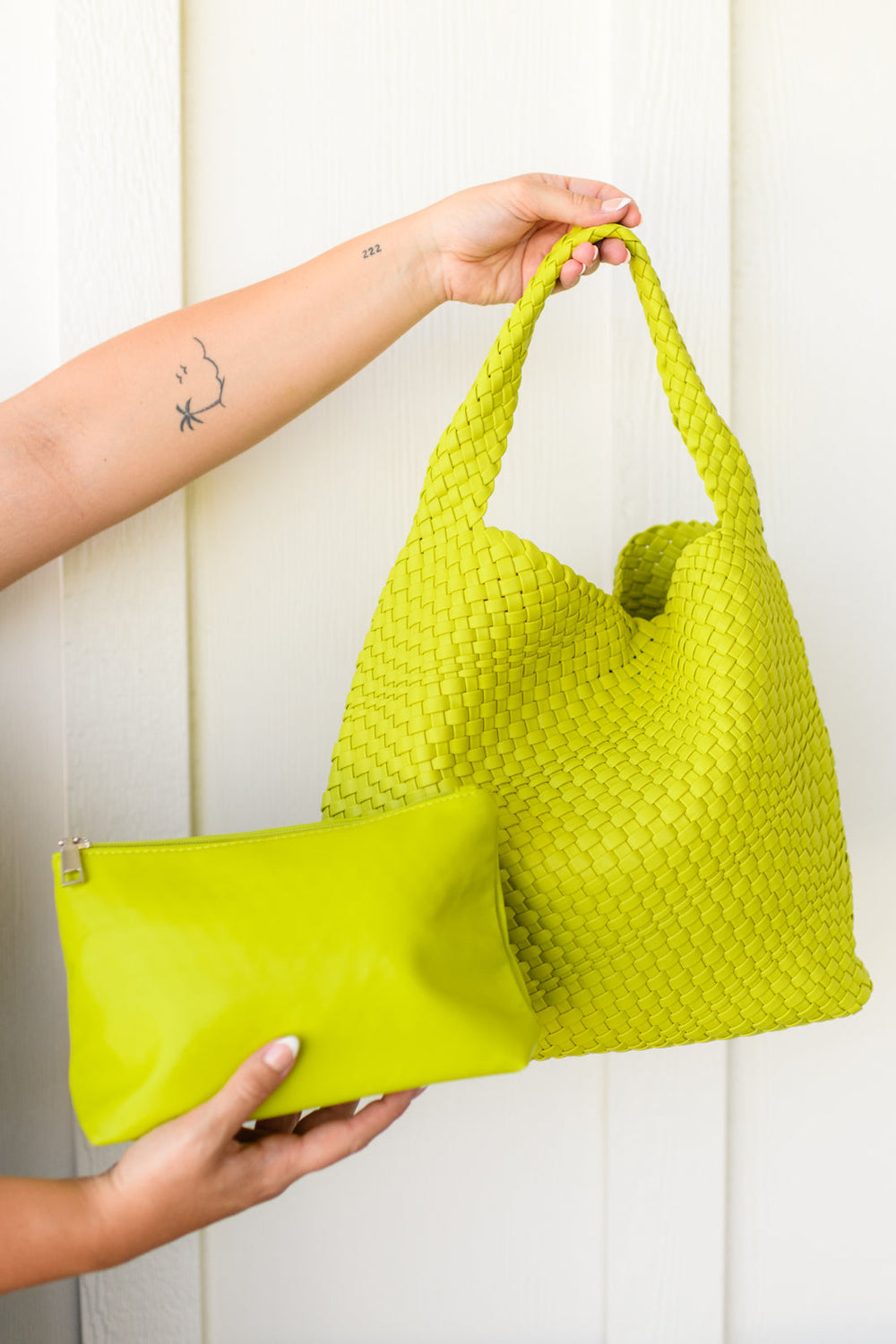 Womens - Woven And Worn Tote In Citron