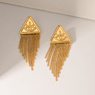 18K Gold-Plated Stainless Steel Geometric Earrings-Ever Joy