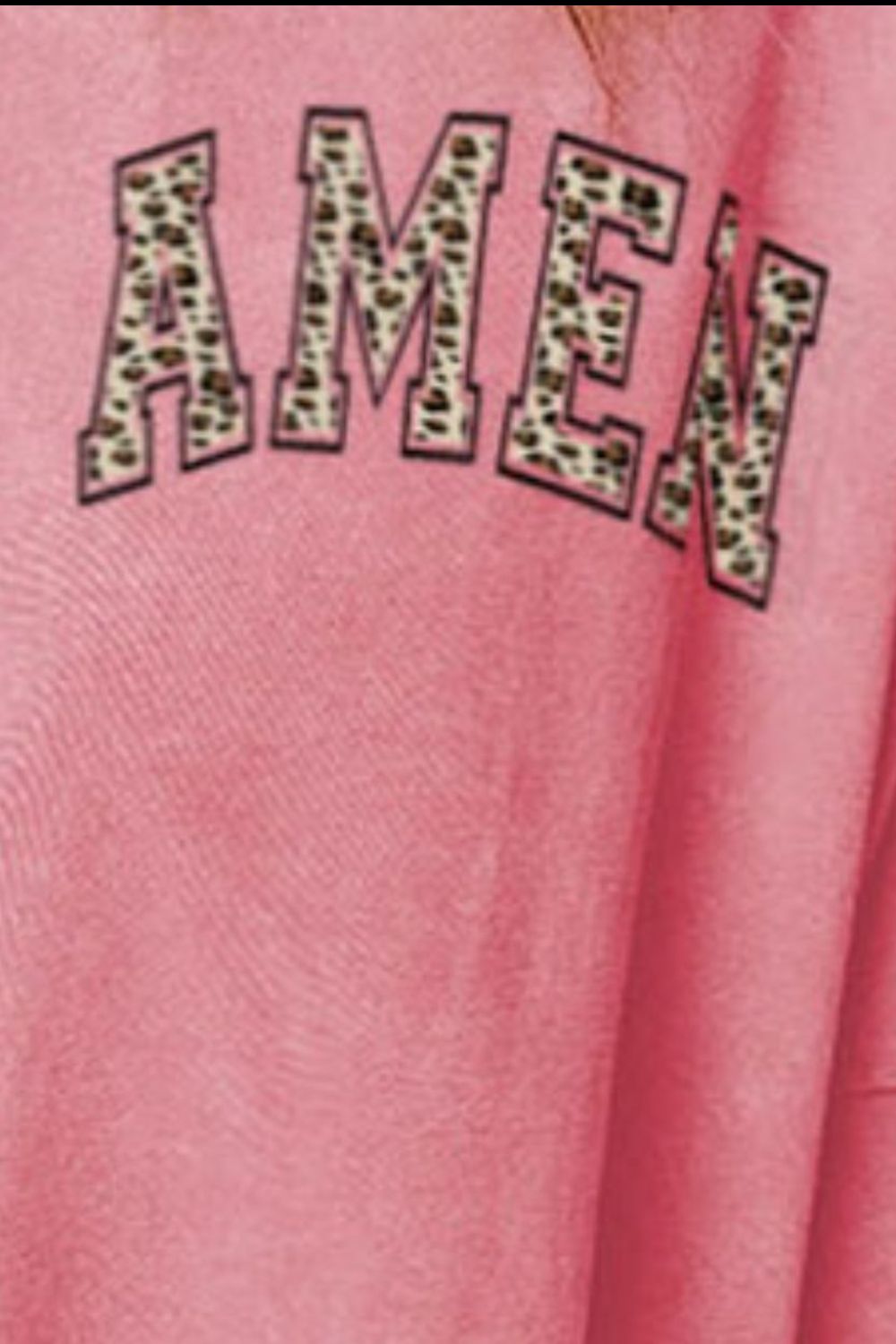 AMEN Graphic Dropped Shoulder Slit Sweatshirt-Ever Joy