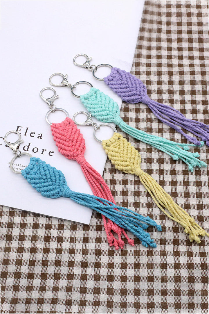 Assorted 4-Pack Handmade Fringe Keychain