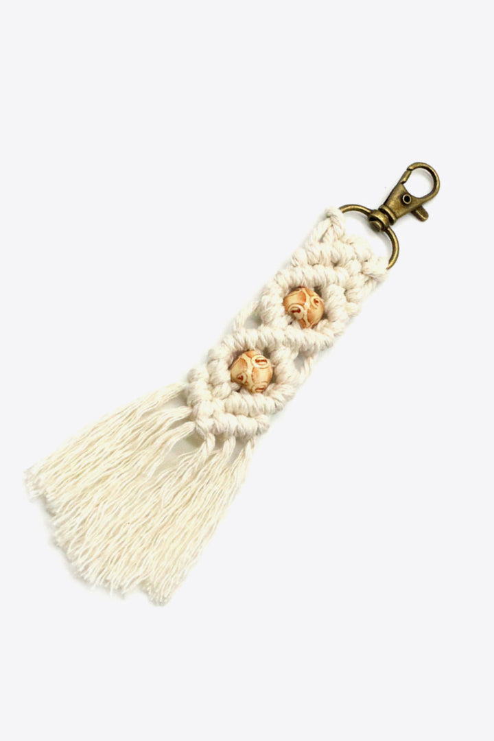 Assorted 4-Pack Handmade Macrame Fringe Keychain