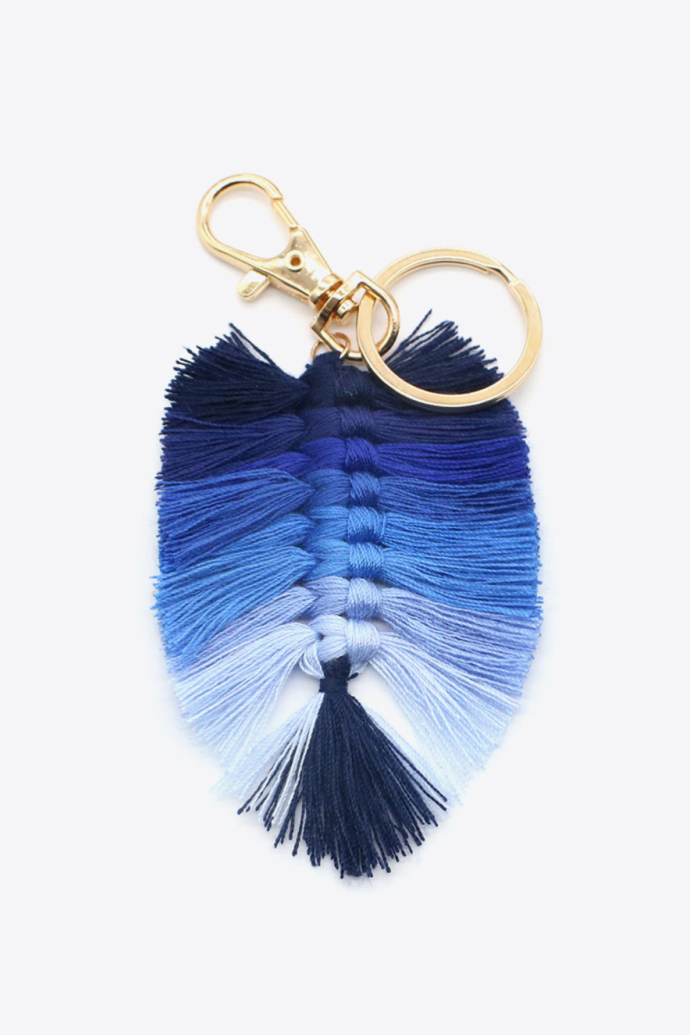 Assorted 4-Pack Leaf Shape Fringe Keychain