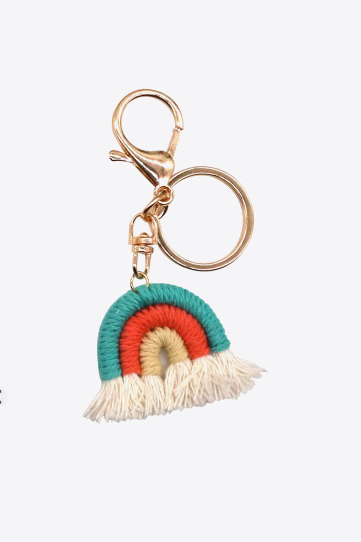 Assorted 4-Pack Rainbow Fringe Keychain