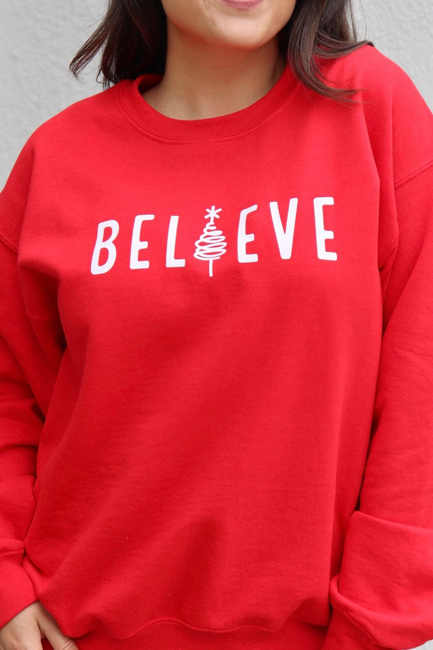 BELIEVE CHRISTMAS SWEATSHIRT