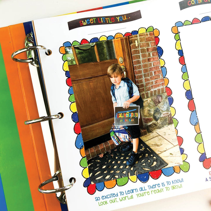 Binder - NEW! Mom Must-Have School Keepsake Kit | Class Keeper® + Photo Prop Deck + School Stickers