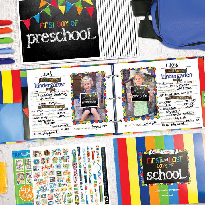 Binder - NEW! Mom Must-Have School Keepsake Kit | Class Keeper® + Photo Prop Deck + School Stickers