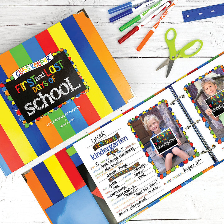 Binder - NEW! Mom Must-Have School Keepsake Kit | Class Keeper® + Photo Prop Deck + School Stickers