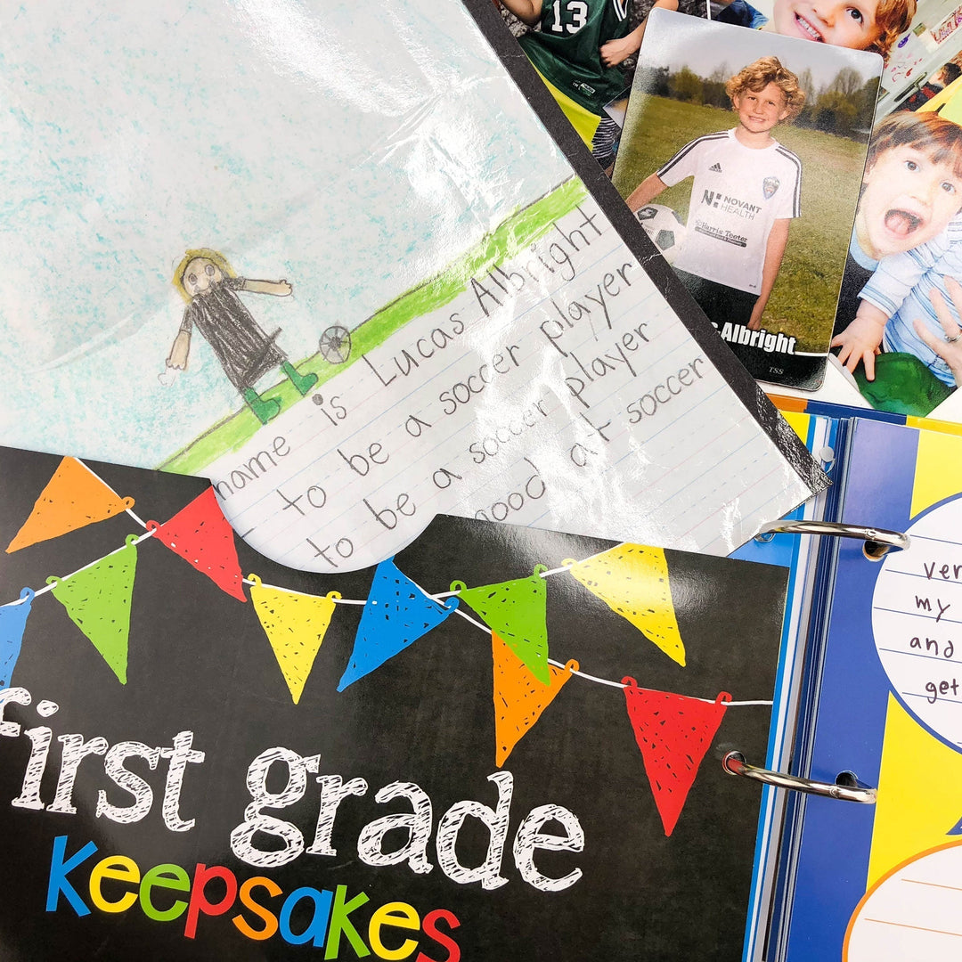 Binder - NEW! Mom Must-Have School Keepsake Kit | Class Keeper® + Photo Prop Deck + School Stickers