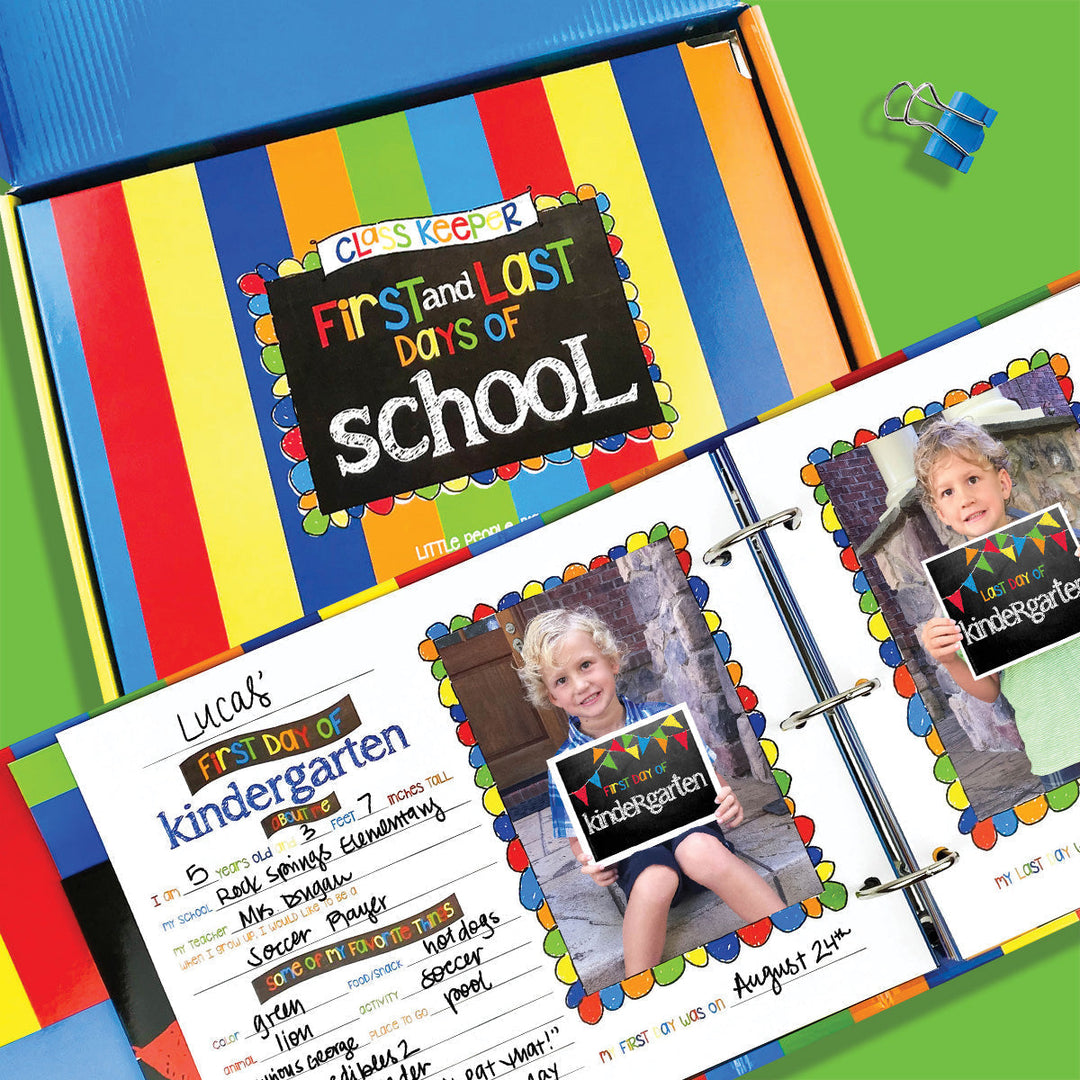 Binder - NEW! Mom Must-Have School Keepsake Kit | Class Keeper® + Photo Prop Deck + School Stickers