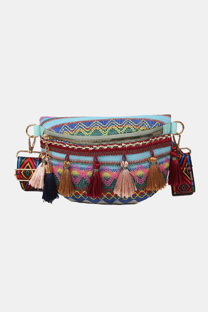 Bohemian Sling Bag With Tassels