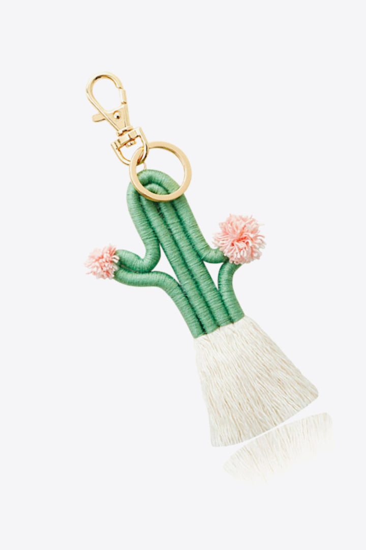 Cactus Keychain With Fringe