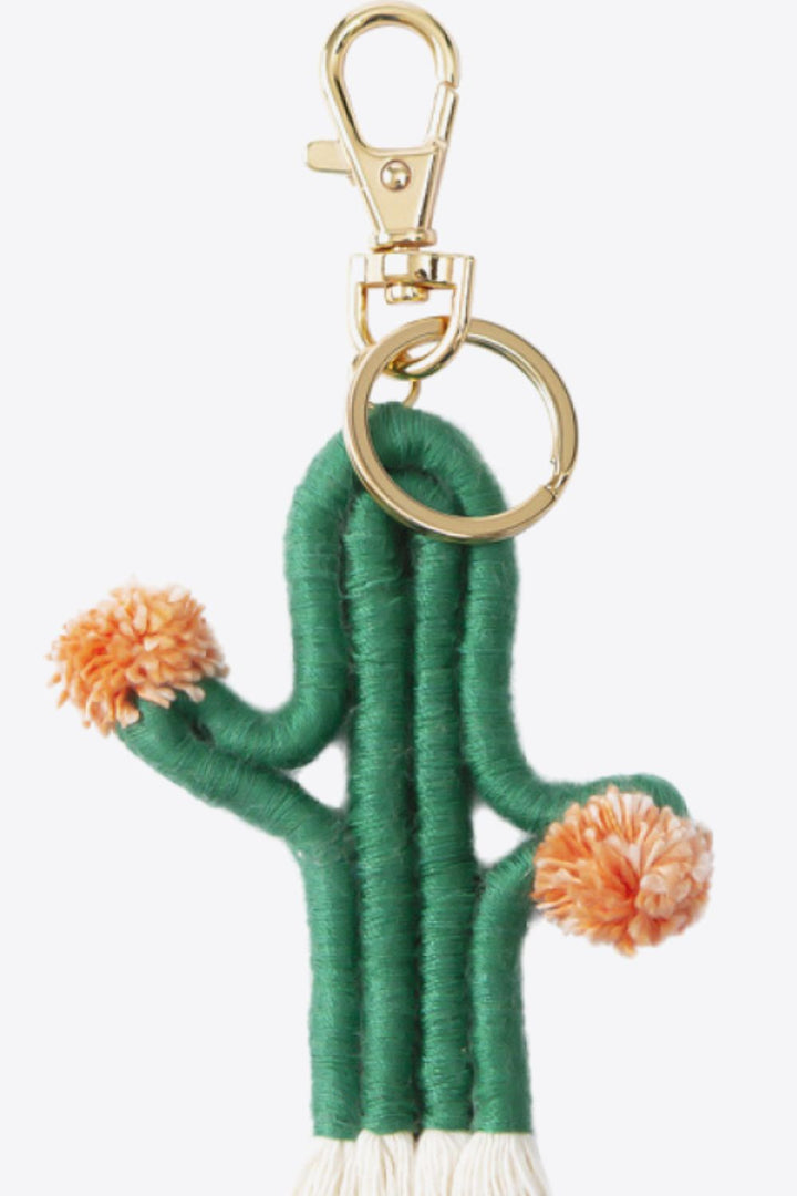 Cactus Keychain With Fringe