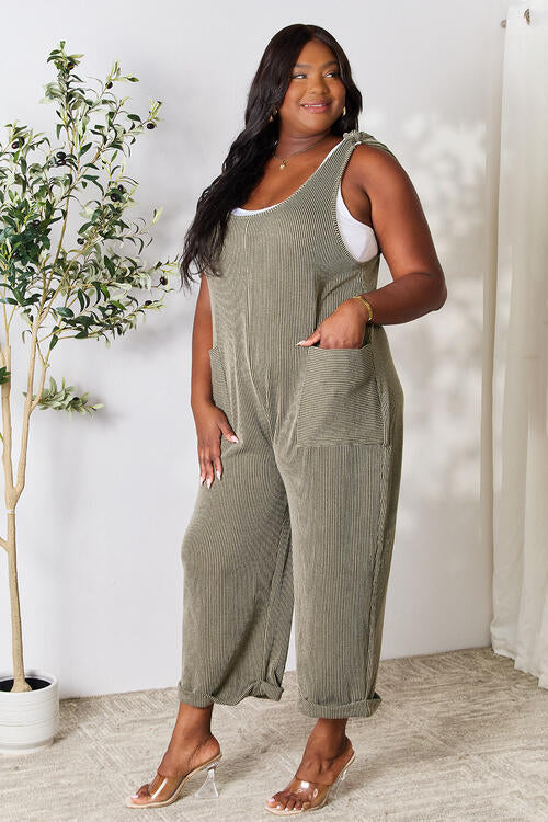 Celeste Full Size Straight Overall With Pockets