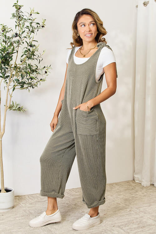 Celeste Full Size Straight Overall With Pockets